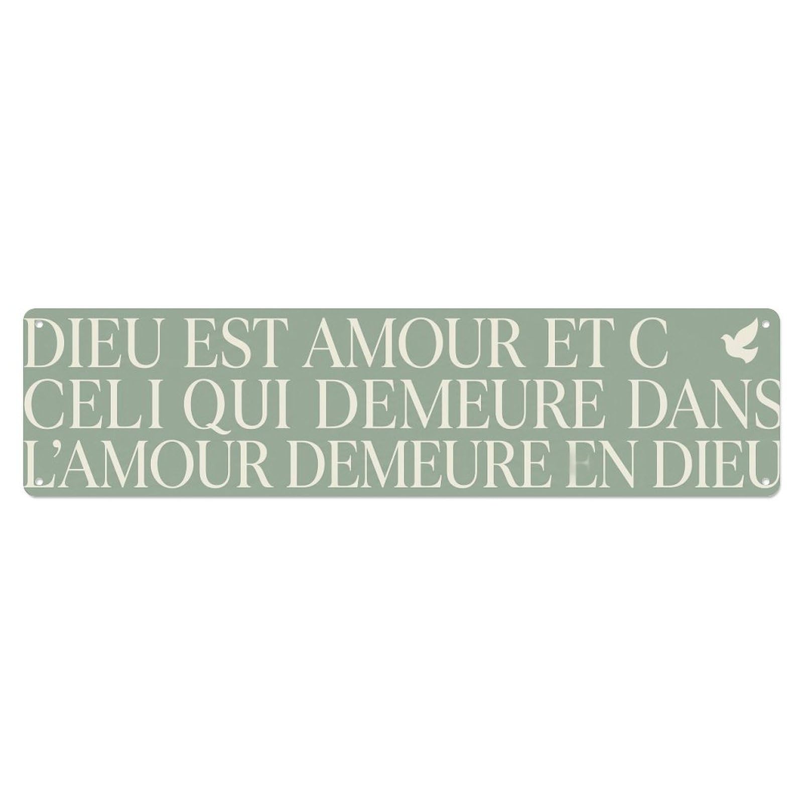 French God Love Scripture Metal Tin Sign