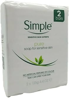 Simple26058 Hand Soap Bars, 100 g, White (Pack of 6)" )