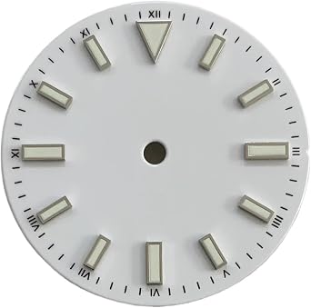 WCC00816 28.5mm Enamel Color Dial, Green Luminous Dial, Compatible with NH35/ETA2836/8215/2813 Movement, white
