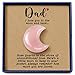 Nuyviare Gift for Dad from Daughter Son, Rose Quartz Moon Pocket Hug Keepsake, I Love You to the Moon and Back Crystal Gifts for Father, Meaningful Fathers Day Birthday Gift for Father Daddy (Dad)