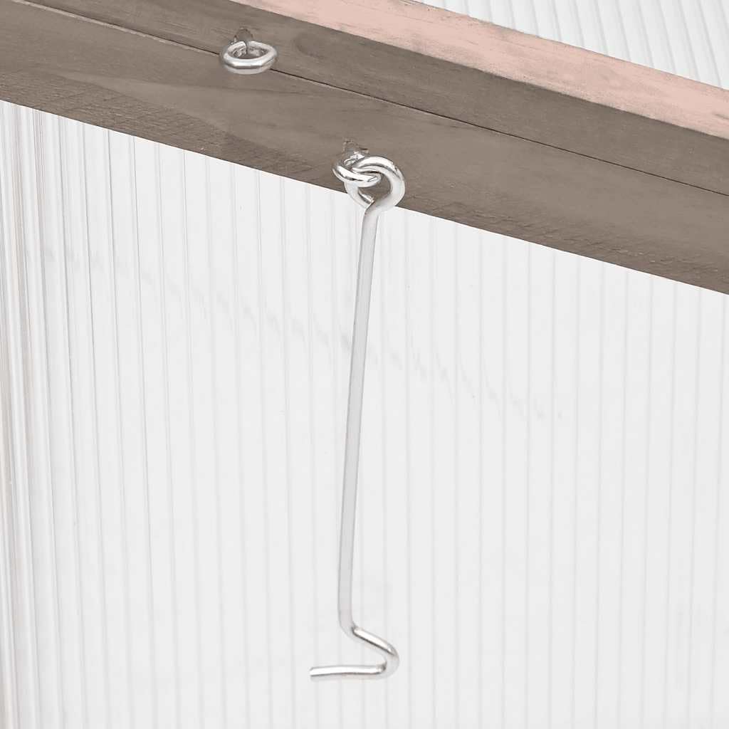 Invernadero gris de madera de abeto 110 x 56 x 39 cm con tapa abatible, invernadero para cobertizo de jardín, casa de plantas, casa de tomates, semillero, cultivo y protección de plantas en