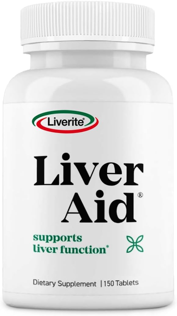 LIVERITE Liver Aid Dietary Supplement, 150 Tablets, Supports Healthy Liver Function, Cleansing, Energy and Daily Wellness
