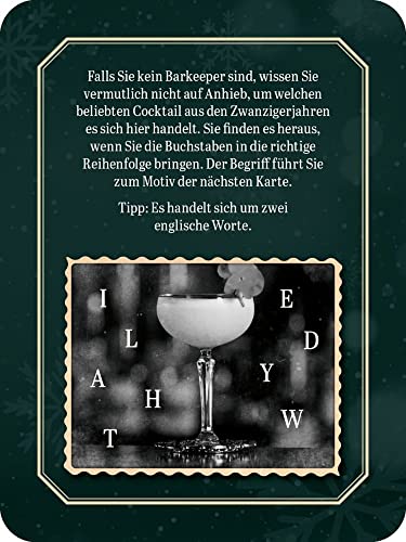 Stadtkrimis Exit Escape Stadtführung Schachtelspiel – Christmas Dinner for One: Miss Sophies Geheimnis - Escape-Spiel durch den Advent bis Silvester