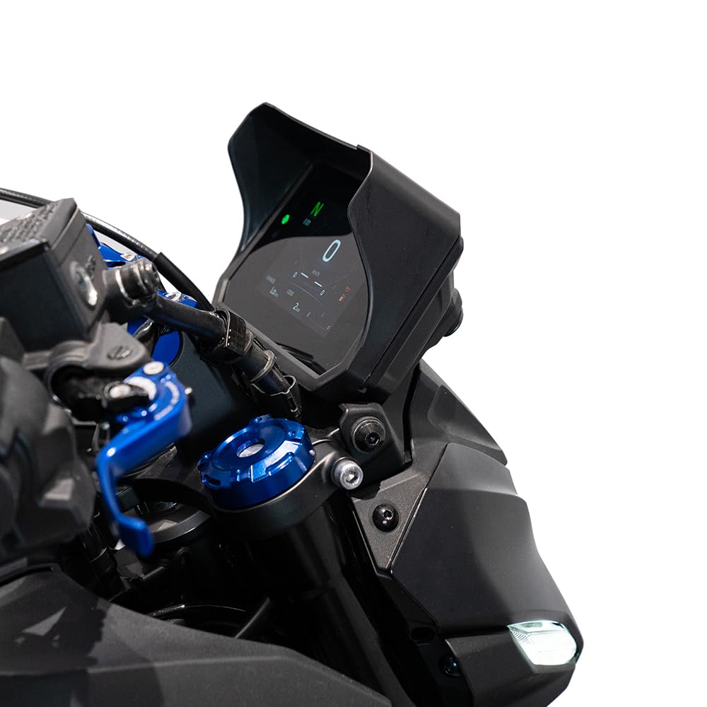 Pare-soleil de moto TFT Protection d'écran compatible avec MT07 MT-07 MT 07 2025 2026 Écran solaire Instrument Film de protection solaire (noir)