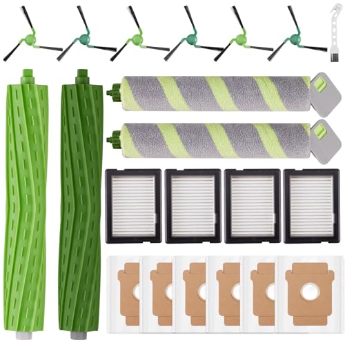 Image of 21 Pcs Replacement Parts for iRobot Roomba 705X Combo /Max 705 Combo /Max 706 Combo Robot Vacuum, Accessories Kit include 2 Main Brush, 6 Dust Bag, 4 Filter, 2 Roller Mop, 6 Side Brush, 1 Cleaning Tool