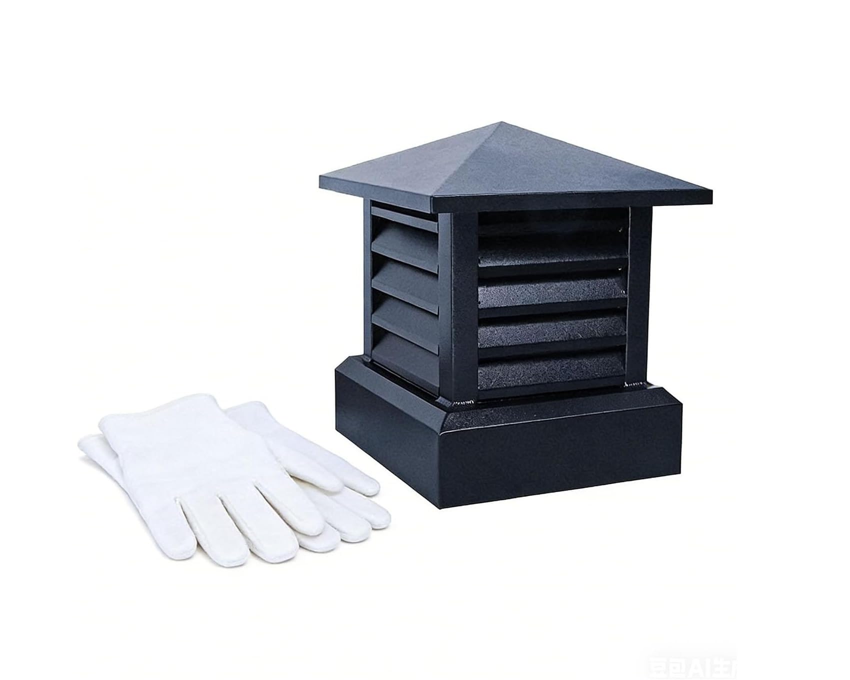 Aluminum Alloy Square Chimney Cowl Cap for Existing Clay Flue Tiles(12in)