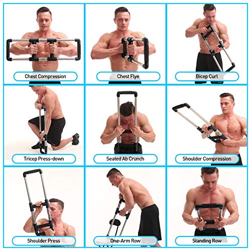 GoFitness Super Push Down Bar - Total Upper Body Workout Equipment, Press Down Machine - Chest Workout, Strength Training, Home Fitness