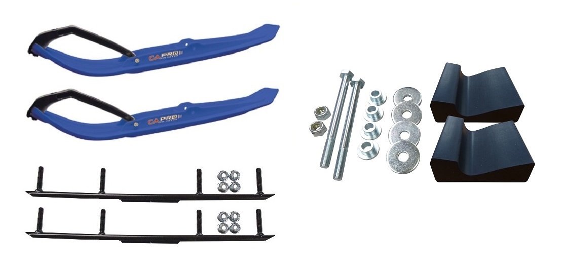 C&A Pro Blue MTX Snowmobile Skis w/ 4