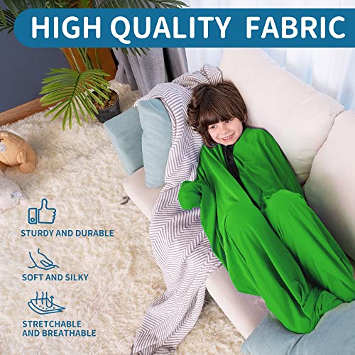 Image of OUTREE Sensory Sock for Kids, 3-5 Years, Small, 36x25.5, Good for Height:33'' - 42'', Full Body Sock Provide Deep Pressure, Sensory Sack for Autistic Children, Body Sock with A Carrying Bag, Green