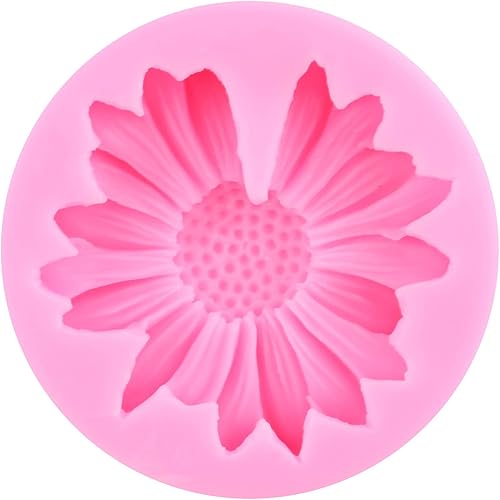 Miniatura 3 de Mujiang Moldes de silicona de flores de crisantemo, molde de fondant de flores de margarita, molde de caramelo de girasol, molde de piruleta para