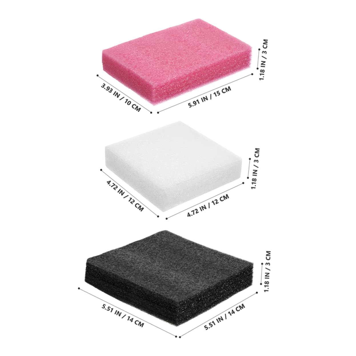 Gogogmee 3pcs Foam Needle Felting Mat Wool Felt Craft Pad Pin Cushion Holder for DIY Felting Projects Comfortable