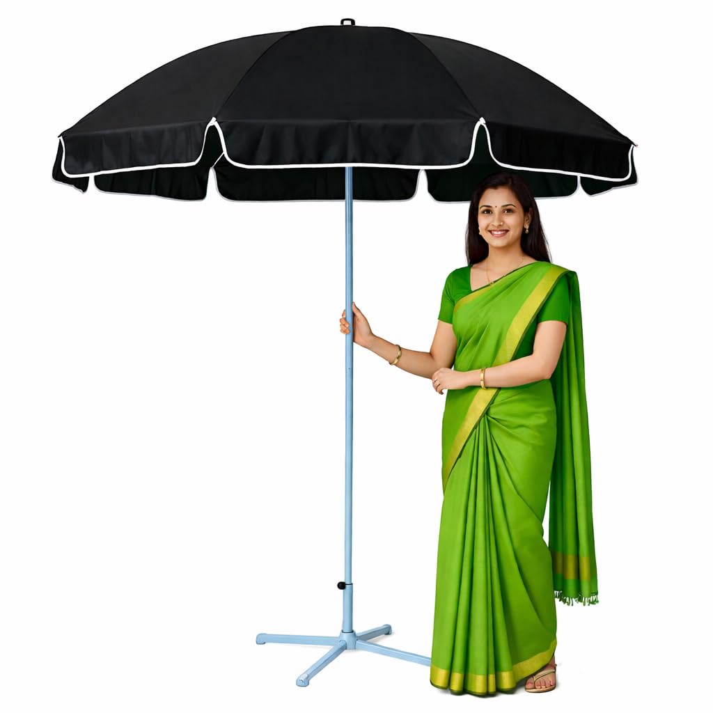 Outdoor Garden Patio Umbrella With Stand Holder 42in/7ft Outdoor Big Size Waterproof Super Cloth Patio Garden Outdoor Umbrella (7ft/42in)(Green)