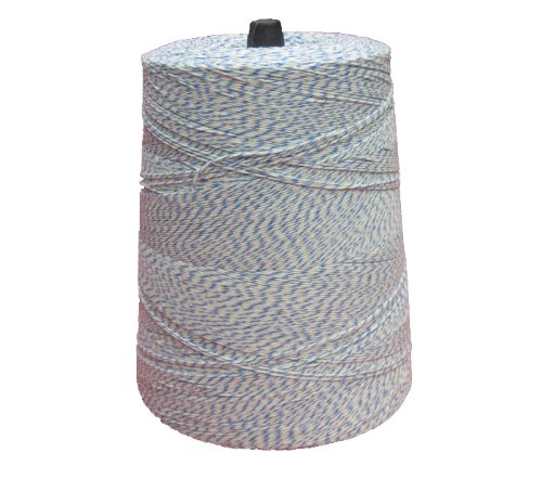 Packaging Twine, 4 Ply, Blue and White. 2 lb Cone, 3,360 Yards