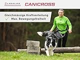 LASALINE Hunde Zuggeschirr X Back für Canicross Hundesport Dogscooter Bikejöring Schlitten in Schwarz Neonorange