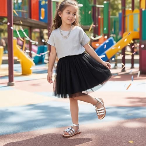Image of Girls Gladiator Sandals with Adjustable Buckle Comfy Ankle Strappy Flat Shoes