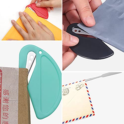 Kaimeilai 14 stuks lichte briefopener, roestvrij stalen foliesnijder met veilig lemmet, metalen brievenopener voor… - Afbeelding 3