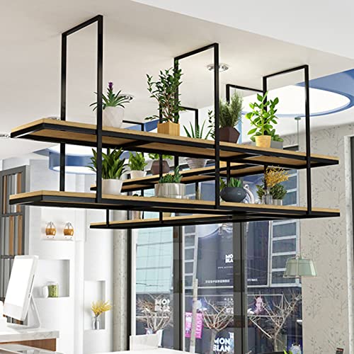 Étagère créative pour plantes en bois massif et cadre en fer chic