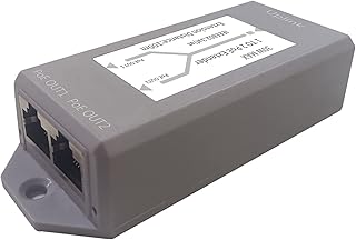2 Port PoE Extender PoE+ Repeater 100Meters(328 ft) Extender 1 in 2 Out Comply IEEE 802.3af/at Standard 10/100Mbps for Security PoE Camera Over Cat5/Cat6 or UTP Cables