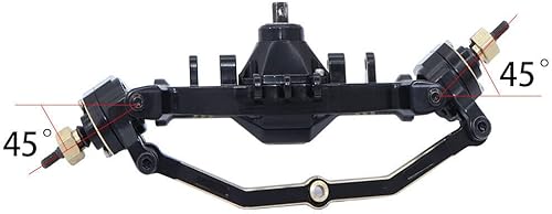 Miniatura 3 de XBERSTAR 118 RC Juego de ensamblaje de eje delantero trasero de latón para Traxxas TRX4M 118 RC Crawler (1set)