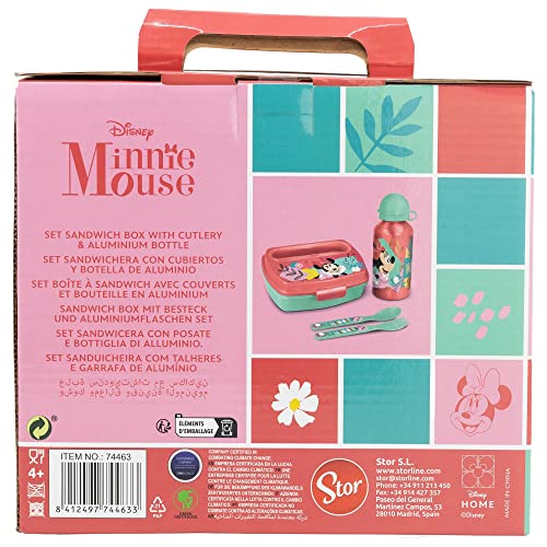 Stor Minnie Set 4 Pieces Sandwich Bottle And Cutlery One Size