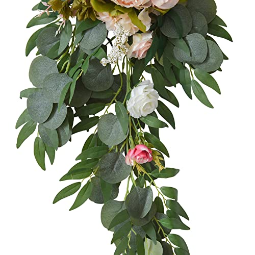 Kit de fleurs pour arche de mariage en pivoines blanches et eucalyptus premium - 4