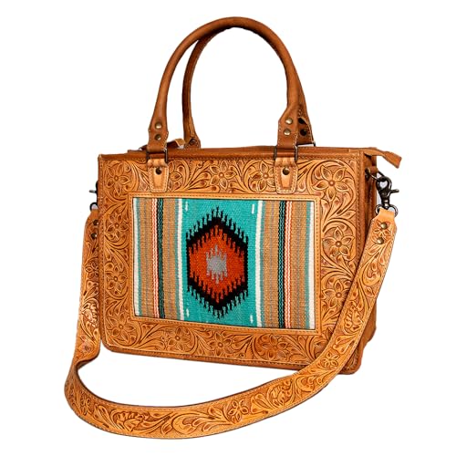 Bolso Tote American Darling de Cuero con Grabado Floral miniatura 1