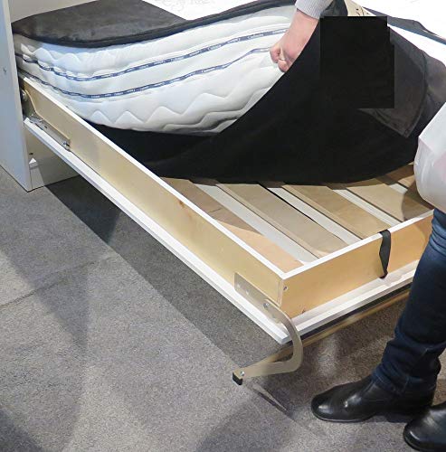 Schrankbett Wandbett Klappbett horizontal HB 140x200 weiß Eiche Sonoma Farbauswahl – Bild 8