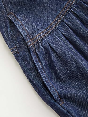Image of CIDER Women's Long Jean Denim Tiered Button Down High Waisted Maxi Skirts