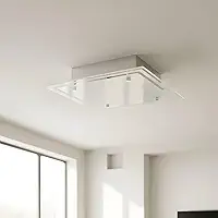 Lustre Plafon Para Sala Cozinha Banheiro Quarto 30 cm x 30 cm (Branco)