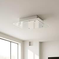 Lustre Plafon Para Sala Cozinha Banheiro Quarto 30 cm x 30 cm (Branco)