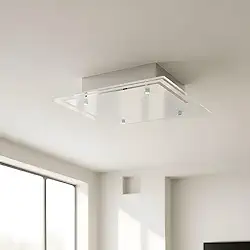 Lustre Plafon Para Sala Cozinha Banheiro Quarto 30 cm x 30 cm (Branco)