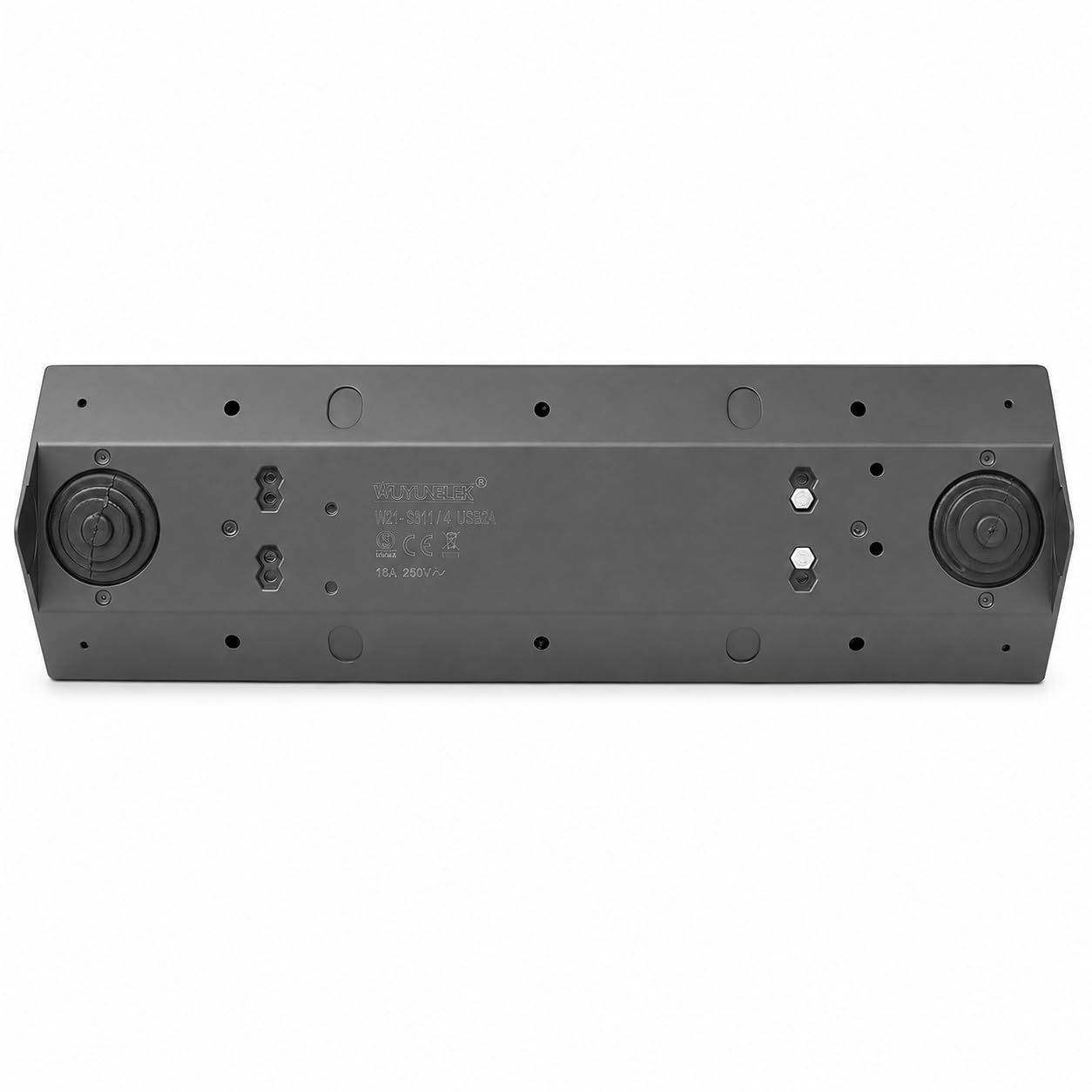 Steckdosenblock 4-Fach & USB-A/C schwarz - hochwertige Steckdosenleiste Ecksteckdose Tischsteckdose Mehrfachsteckdose - für Küche, Werkstatt, Arbeitsplatte, Möbel-Steckdose, Schreibtisch