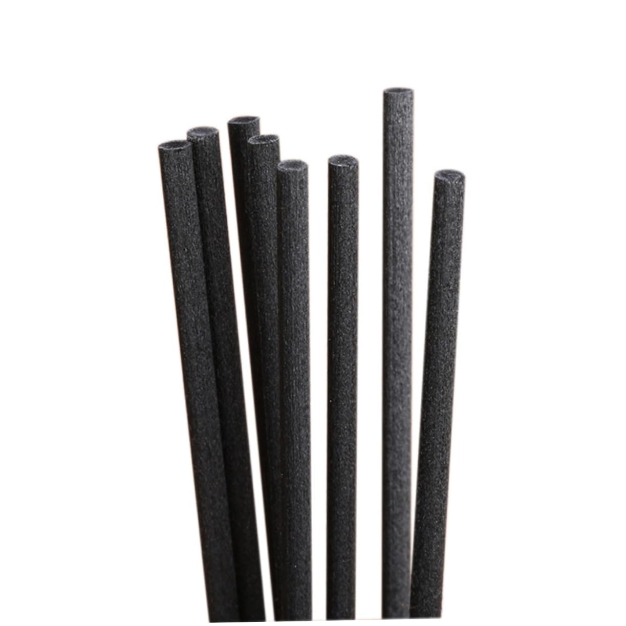 MUSISALY 80pcs Black Fiber Diffuser Sticks Premium Polyester Replacement Rods for Home Fragrance for Diffusion Bathroom Living Space