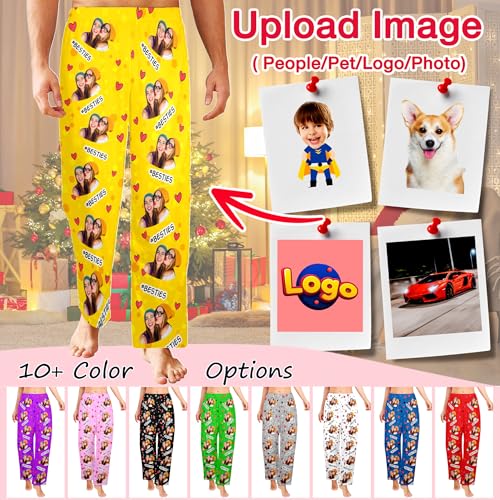 Custom Pajamas Pants for Men Women Personalized Face Pajama pants with Photo Pet Gift for Christmas Valentines2