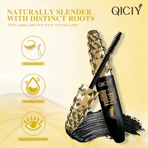 Image of Volumizing Mascara Long-Lasting, Waterproof, Curling & Separating Formula for Dramatic, Natural-Looking Lashes Black