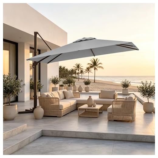 Ayge Offset Patio Umbrella with Base