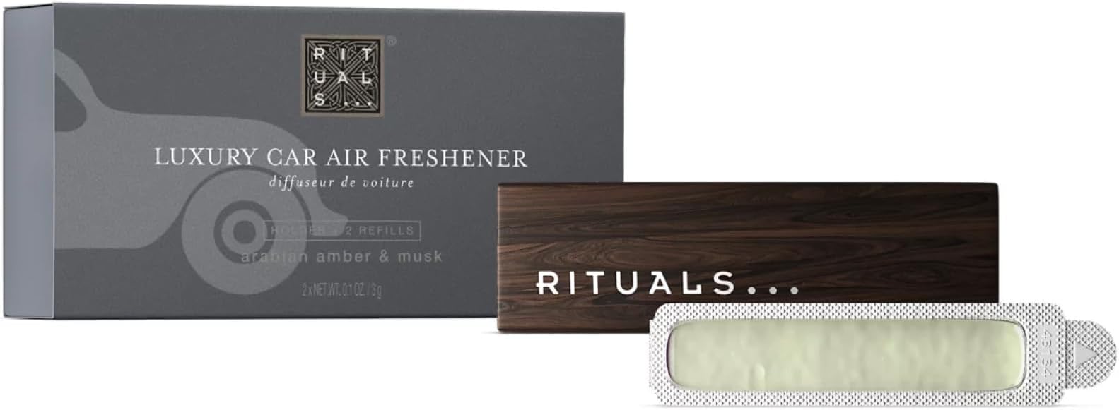 RITUALS Homme Collection Car Air Freshener Set, Arabian Amber, 2 x 3 g