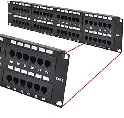 Amazon.com: LOGICO Best Cat6 48 Port Patch Panel Ethernet Network LAN ...