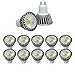 Produktbild ECD Germany 10er Pack GU10 COB LED Lampe Dimmbar 3,5W, Kaltweiß 6000K, 370 Lumen, 220-240V, 90° Abstrahlwinkel, Energiesparlampe ersetzt 20W Halogenlampen, Spot Glühbirne Birne Strahler Leuchtmittel