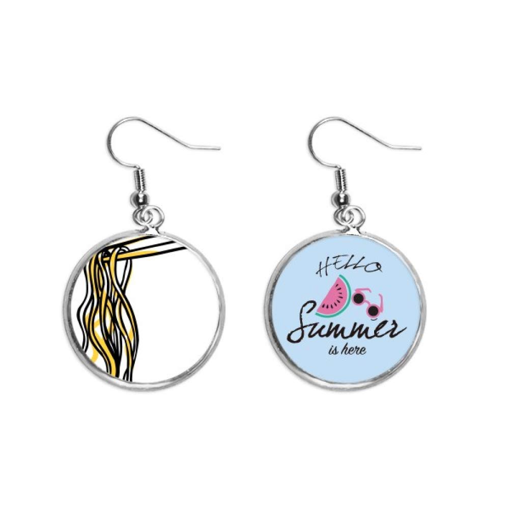 Pendientes de sandía ligeros que no dañan el lóbulo con diseño original 5