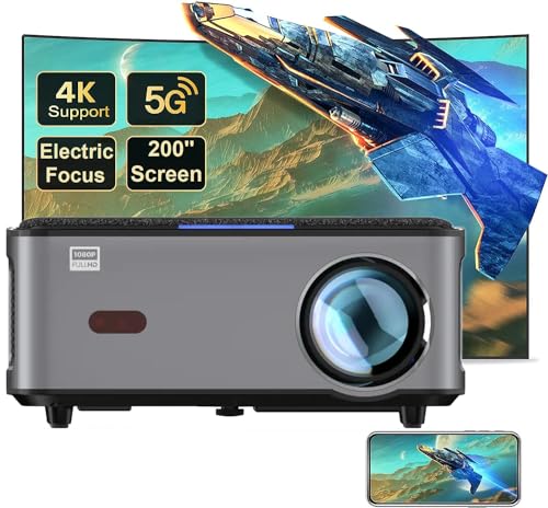 Image of TOPTRO P1 Electric Focus Projector for Home 4K Support YouTube PrimeVideo Hotstar Netfilx Builtin Android Native Full HD Projector Portable 5G Wi-Fi Bluetooth 6D Keystone Home Cinema Projector