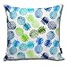 Liliylove Fundas de Almohada de Momona Hawaiian Tropical Pineapple Reversible, Fundas de Almohada Decorativas, Fundas de Almohada cuadradas, 18 x 18 Pulgadas