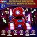 Imagen de Ophy Robot Niños Juguetes Recargables y Proyectables RC Robot con Ojos LED y Música Juguete RC con Sensor de Gestos para A Partir de 3 4 5 6 7 8 9 10 años Regalo Azul Rojo Víspera de Todos los Santos