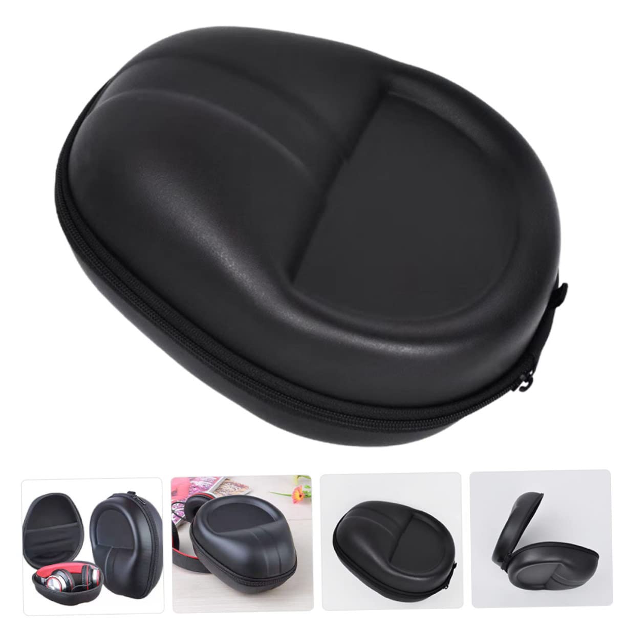 Abaodam 3piezas Estuche Rígido para Auriculares Eva Cremallera Bolso De Viaje para Almacenamiento De Auriculares y Cables Compacto y Ligero para Organizar Casa o Llevar De Viaje