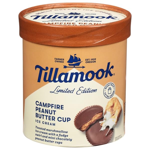 Tillamook, Campfire Peanut Butter Cup Ice Cream, 48 Ounce