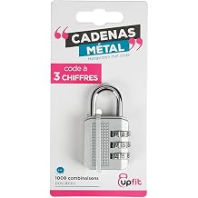 Padlock, Code Lock - 3 Digit Combination - Metal - Over 1000 Possible Combinations - Ensures The Security of The Business Storage Locker - Easy to Use and Carry