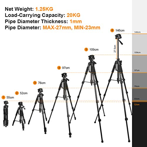 image for Huepar Cross Line Laser Level with Lightweight Tripod, DIY Self-Leveli