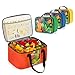 Rexmica Large Toy Storage Organizer with 3 Small Zipper Bags, Travel Organizer Case for Building Blocks, Car Toy, Dolls, Crafts, Magnetic Toys, Board Game Storage Case