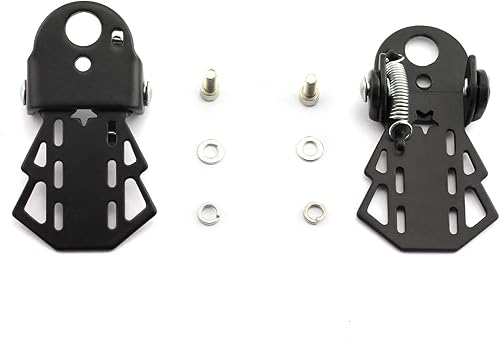 TAODAN Pedales traseros de metal para bicicleta MTB Reposapiés plegables Accesorios de Ciclismo Piernas de bicicleta 3.543x2.362 in Negro