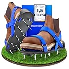 Briliantwerk®️ Nagelschuhe mit Klettverschluss - Zum Rasen belüften oder als Estrichschuhe - Rasenlüfter Schuhe als Perfekter aerifizierer - Der ideale Rasenbelüfter (eine Nagellänge)